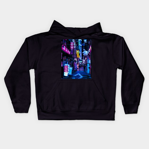 Tokyo's Bladerunner Vibes Kids Hoodie by HimanshiShah